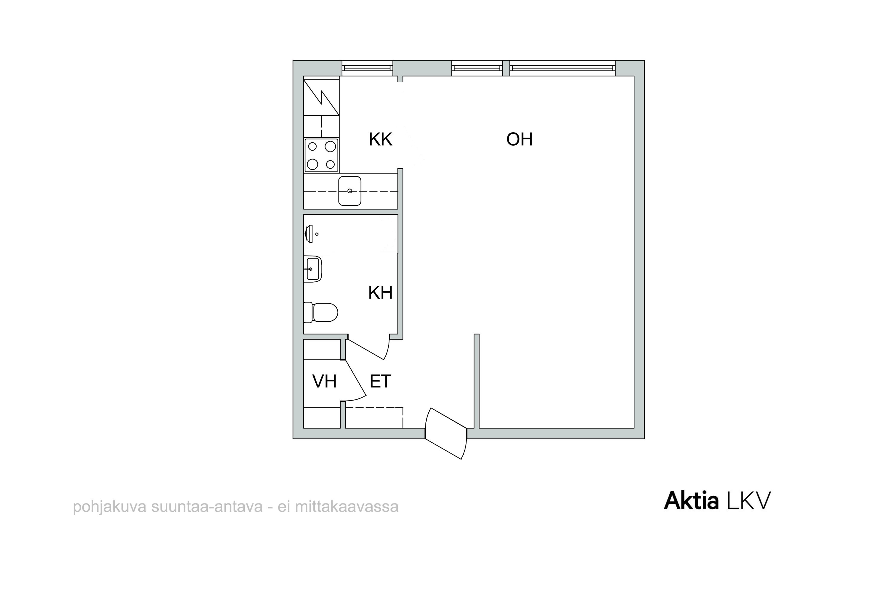 Pohjakuva poikkeaa osittain todellisesta
