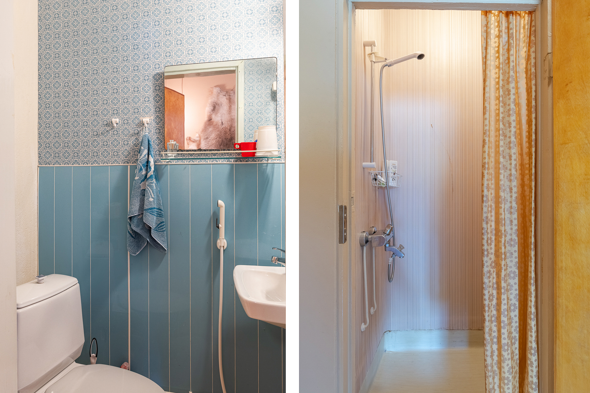 Yläkerran wc ja suihkuhuone / Wc och duschrum på övre våningen