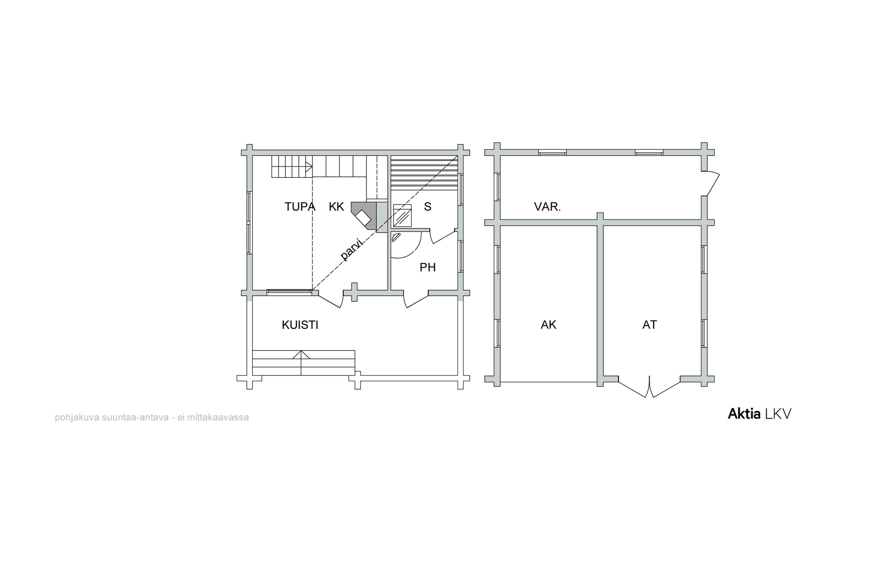 Lyckobon rantasauna ja autotalli/-katos/varasto