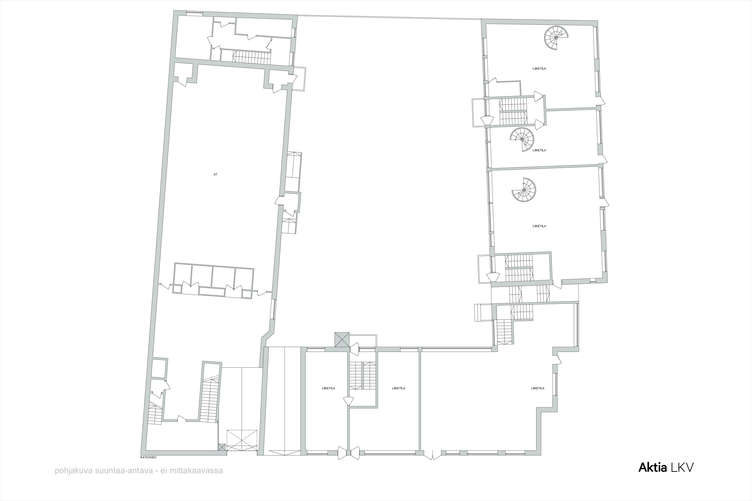 Pohjakuva Liiketilat ja elokuvateatteri I-krs