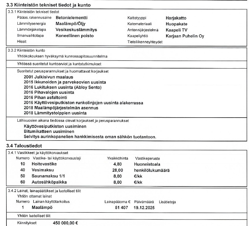 Mm korjaushistoria ja korjaustarvesuunnitelma