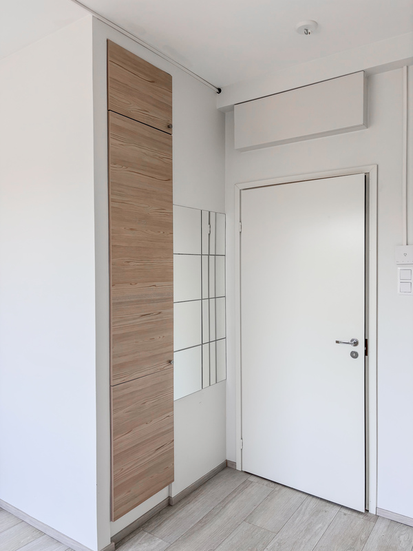 Eteisessä säilytystilaa