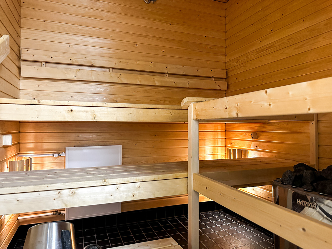 Taloyhtiössä sauna sekä pyörävarasto