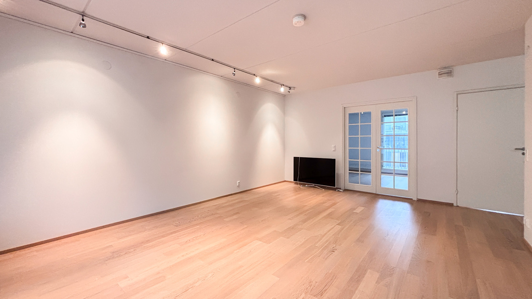 Tilava ja valoisa olohuone