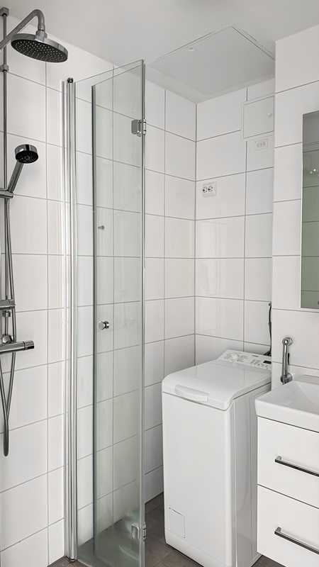 Pesukone kuuluu varustukseen