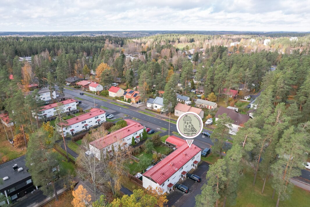 Ulkoilumaastot on lähellä.