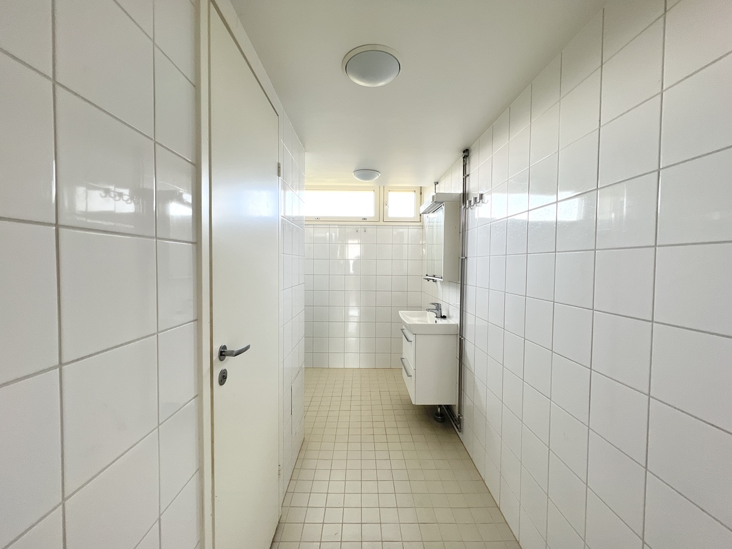 Kylpyhuone, mahdollista asentaa säilytys- tai tasotilaa