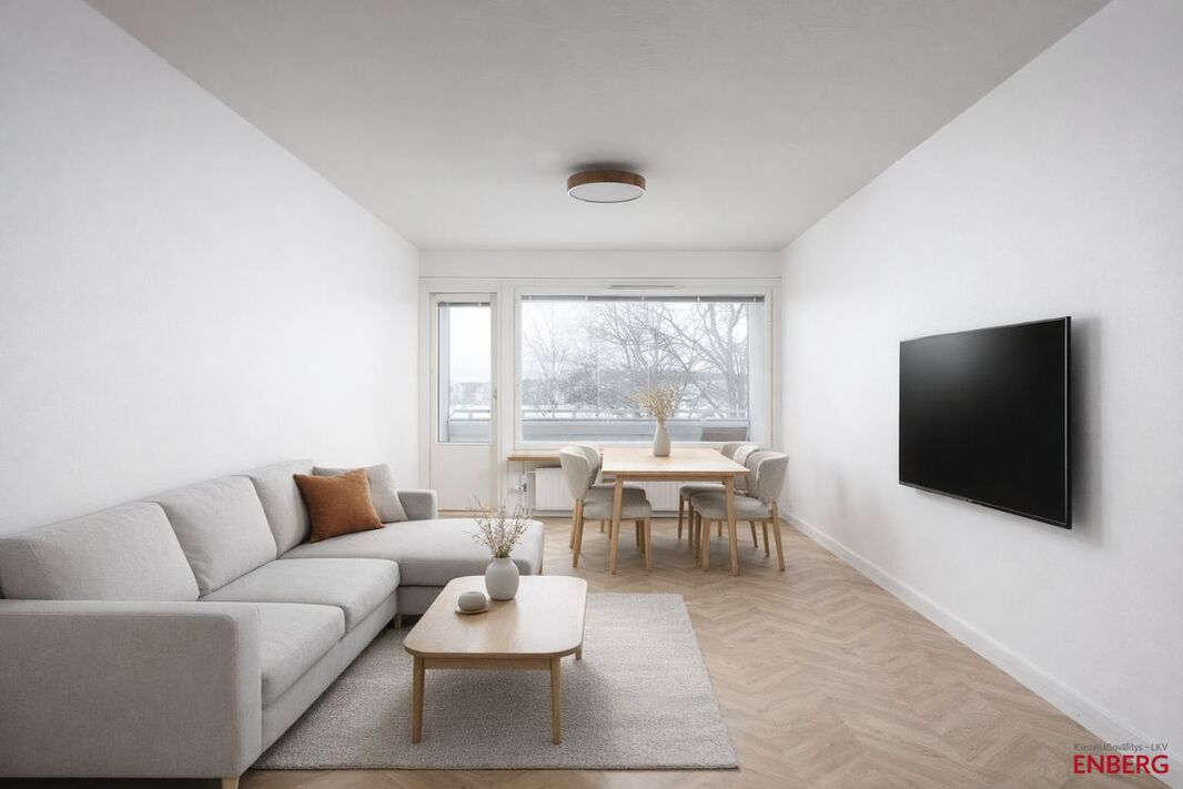 Digistailattu olohuone.