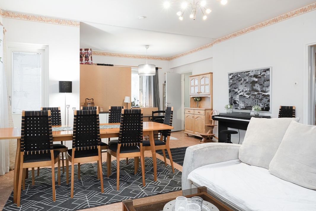 Yleiskuva 3 olohuoneesta 