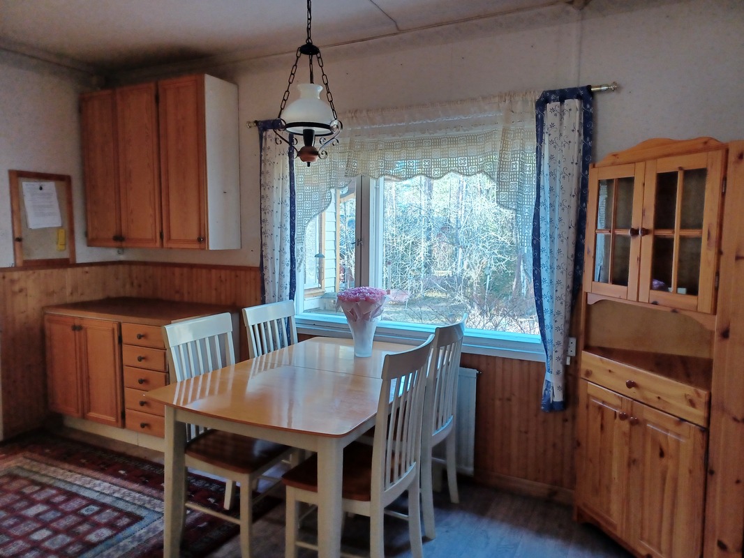 Keittiö, ikkuna puutarhaan