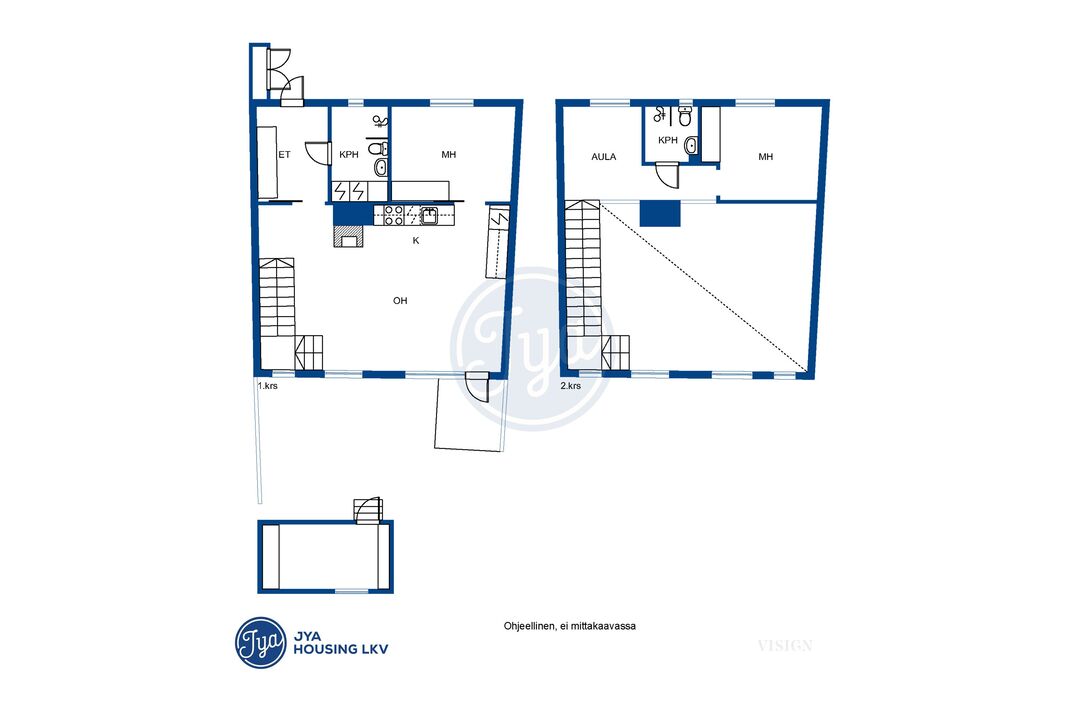 1. ja 2. krs sekä pihatalo