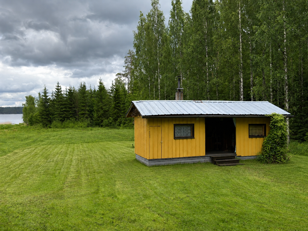 Pihasauna vesitönäkymällä