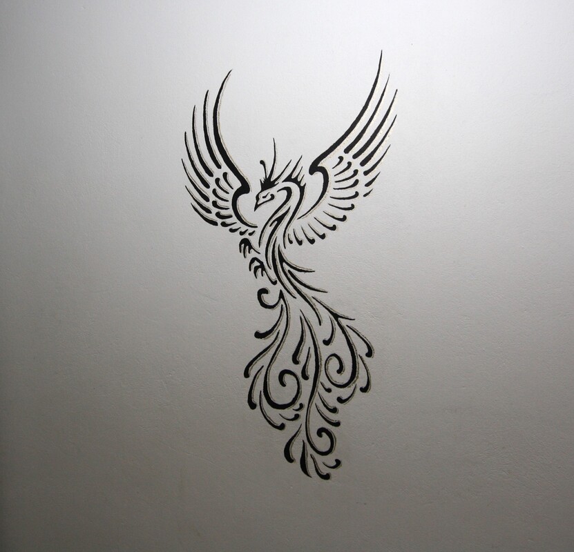 Tilataidetta rappukäytävässä.