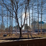 Hovinsaaren koulu ja rakenteilla oleva uusi päiväkoti