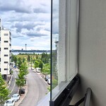 Näsijärvi ja Näsinneula näkyvät parvekkeelta