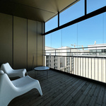 Saunatilojen parveke