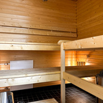 Taloyhtiössä sauna sekä pyörävarasto