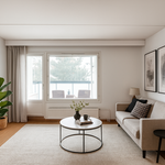 Digistailattu kuva olohuoneesta.