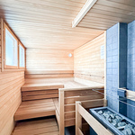 Taloyhtiön sauna.