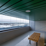 Taloyhtiön ylimmässä kerroksessa saunatilat