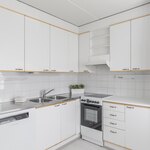 Astianpesukone kuuluu varustukseen.