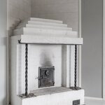 Olohuoneen takka on varaava.