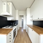 Keittiö, jossa astianpesukone.