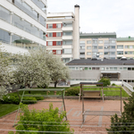 Sisäpihalla puutarha-alue