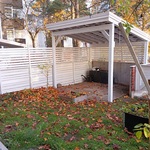 Vasta maalattu katos