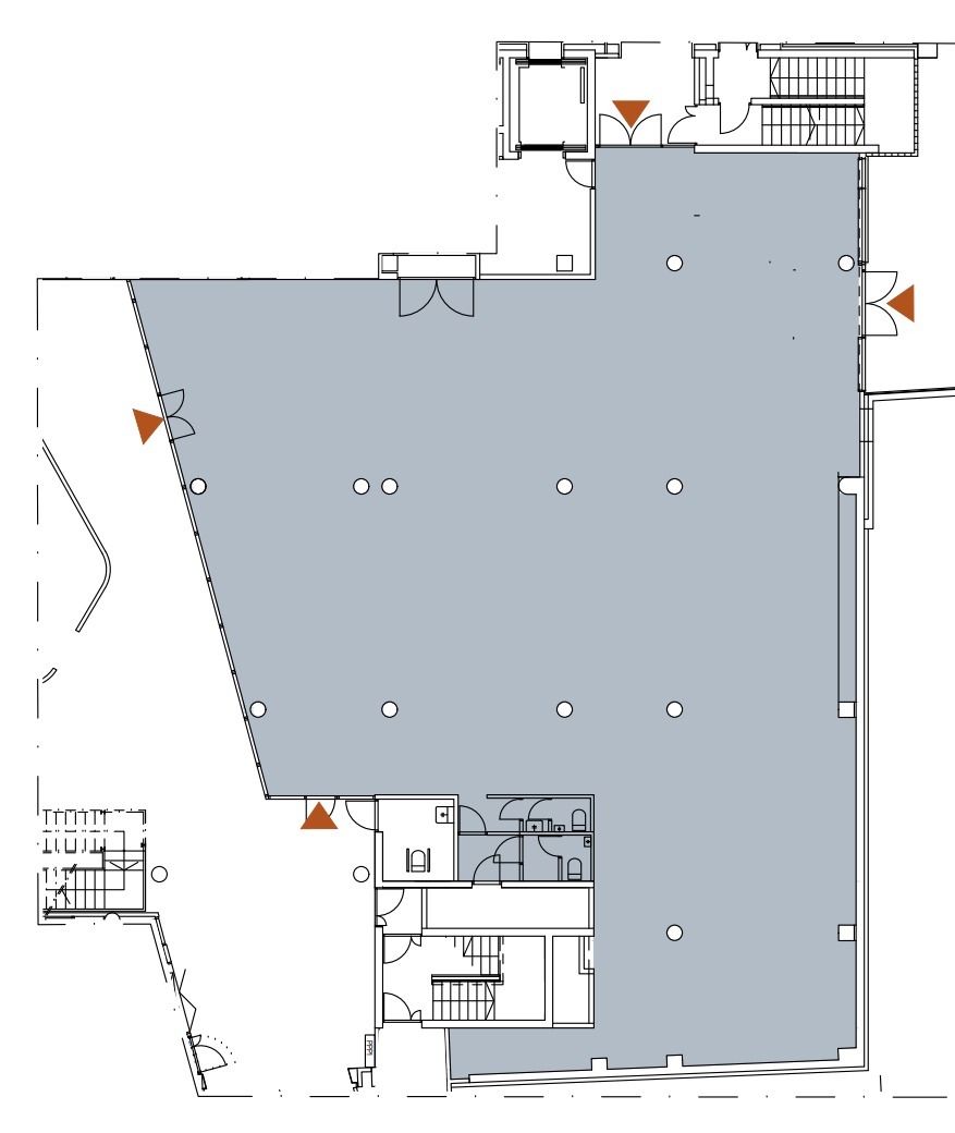 Toimitilan pohjakuva osoitteessa Simonkatu 9, Helsinki (Kamppi)