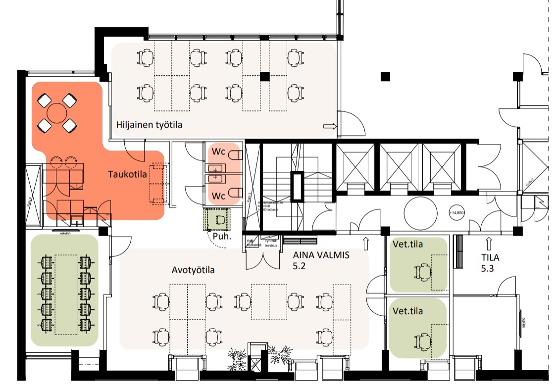 Toimitilan pohjakuva osoitteessa Paasivuorenkatu 3, Helsinki (Hakaniemi)