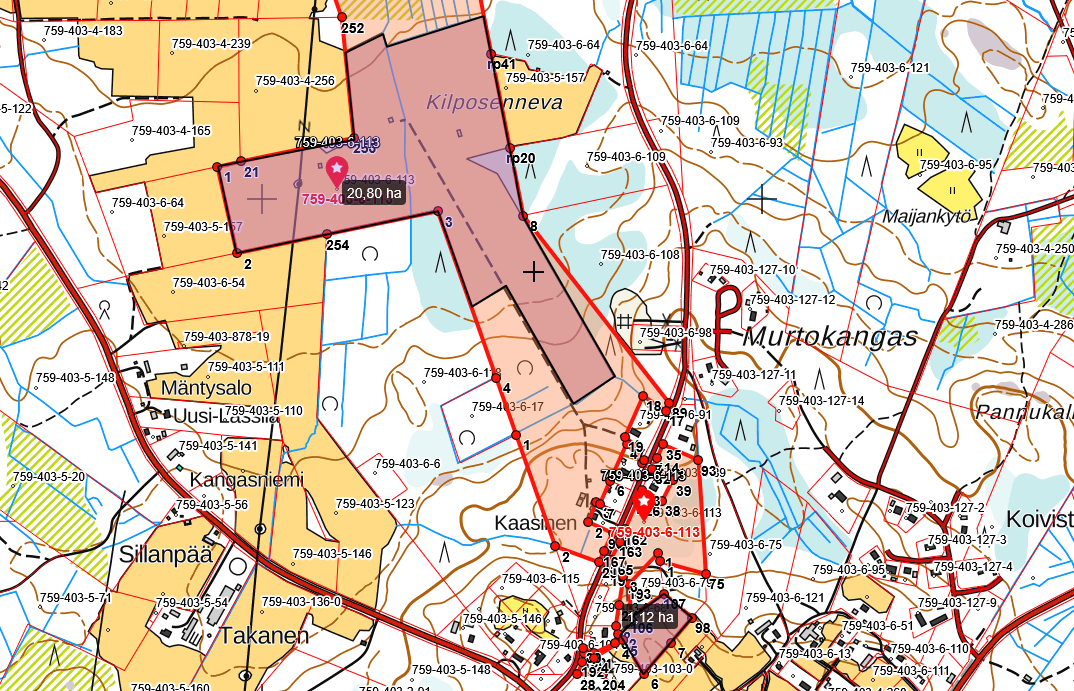 Myytävät määräalat