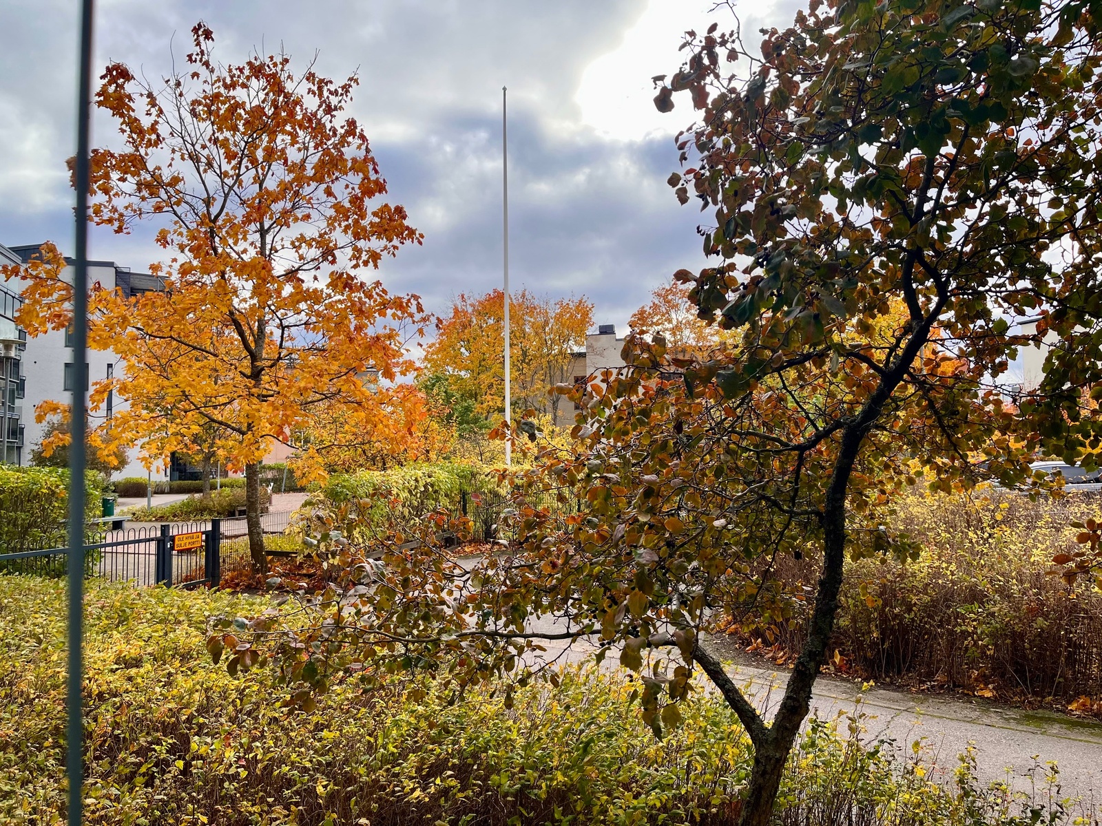 Parvekenäkymät syysväreissä