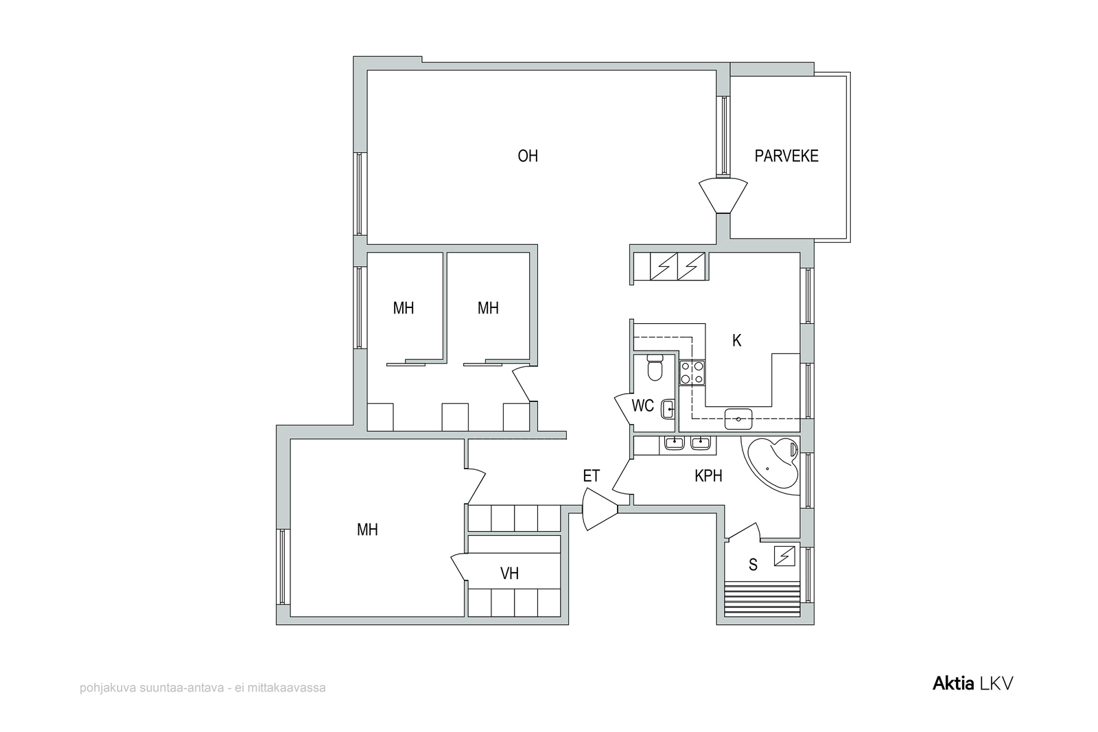 Ohjeellinen - ei mittakaavassa!