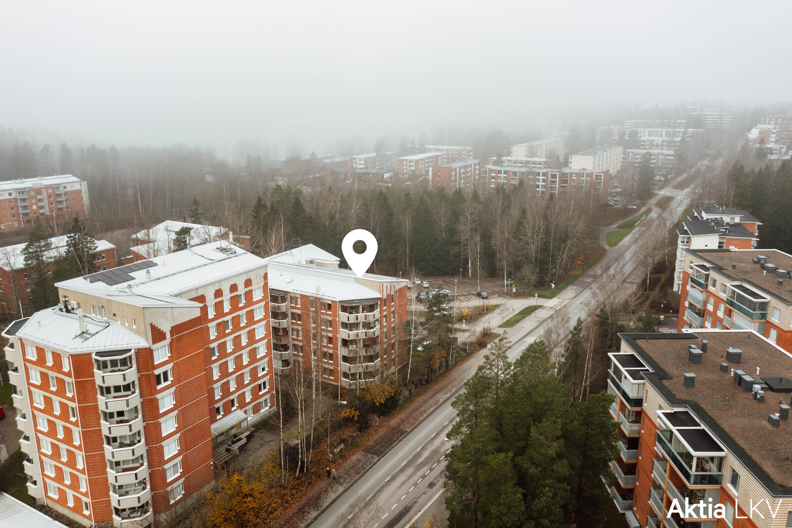 Ilmakuva Lammaslammen suuntaan