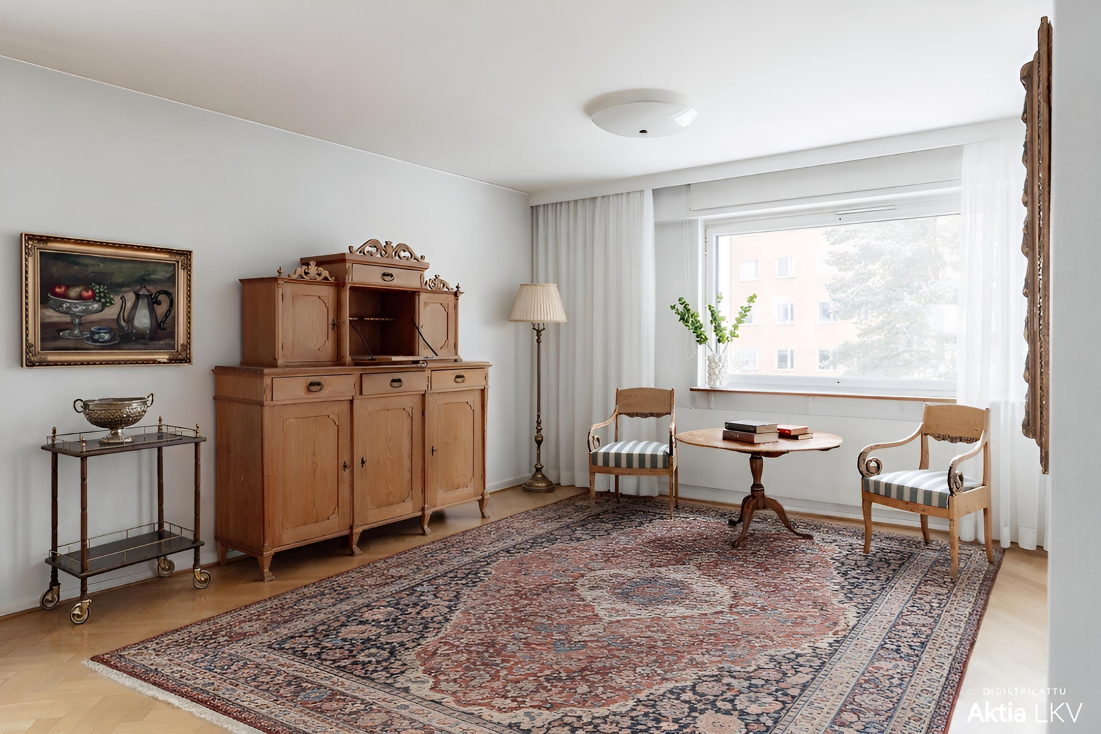 Olohuoneen louteisosa osin digistailattuna