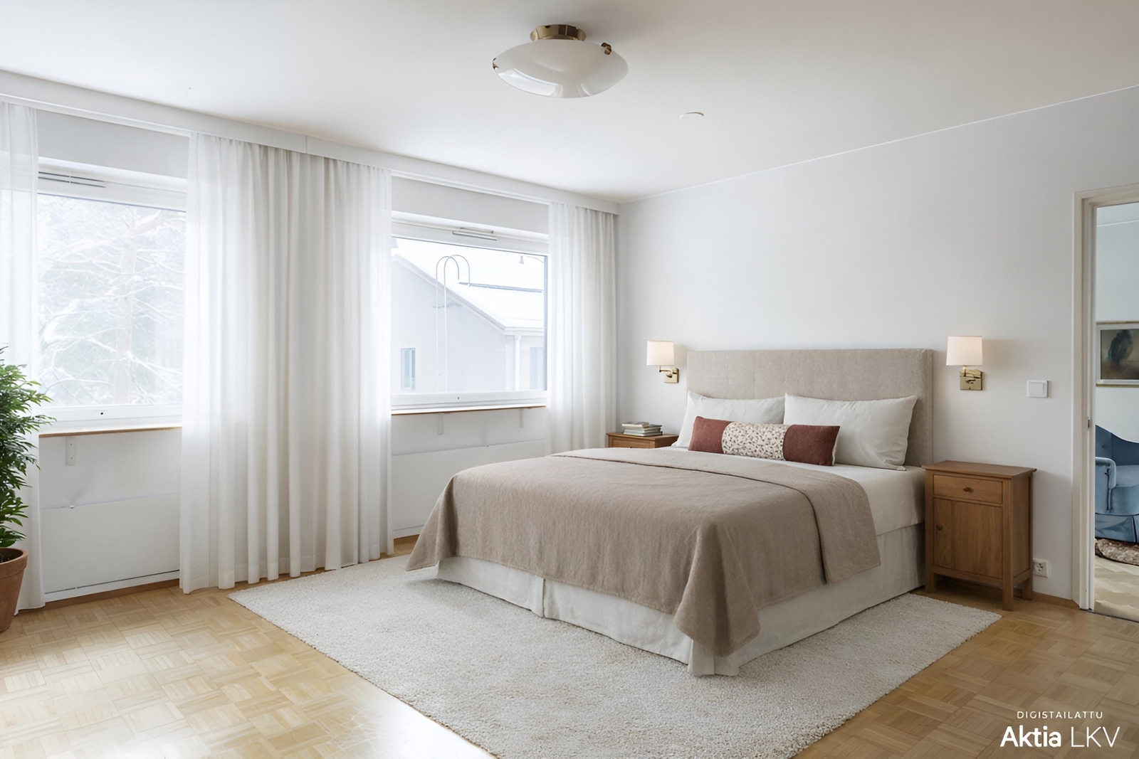 Päämakuuhuone digistailattuna