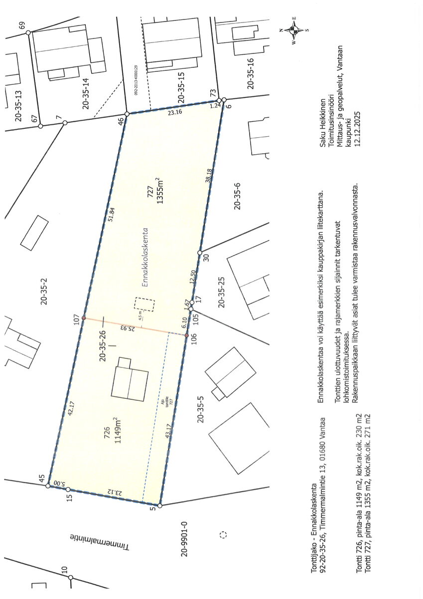 Vantaan Kaupungin ennakkolaskenta