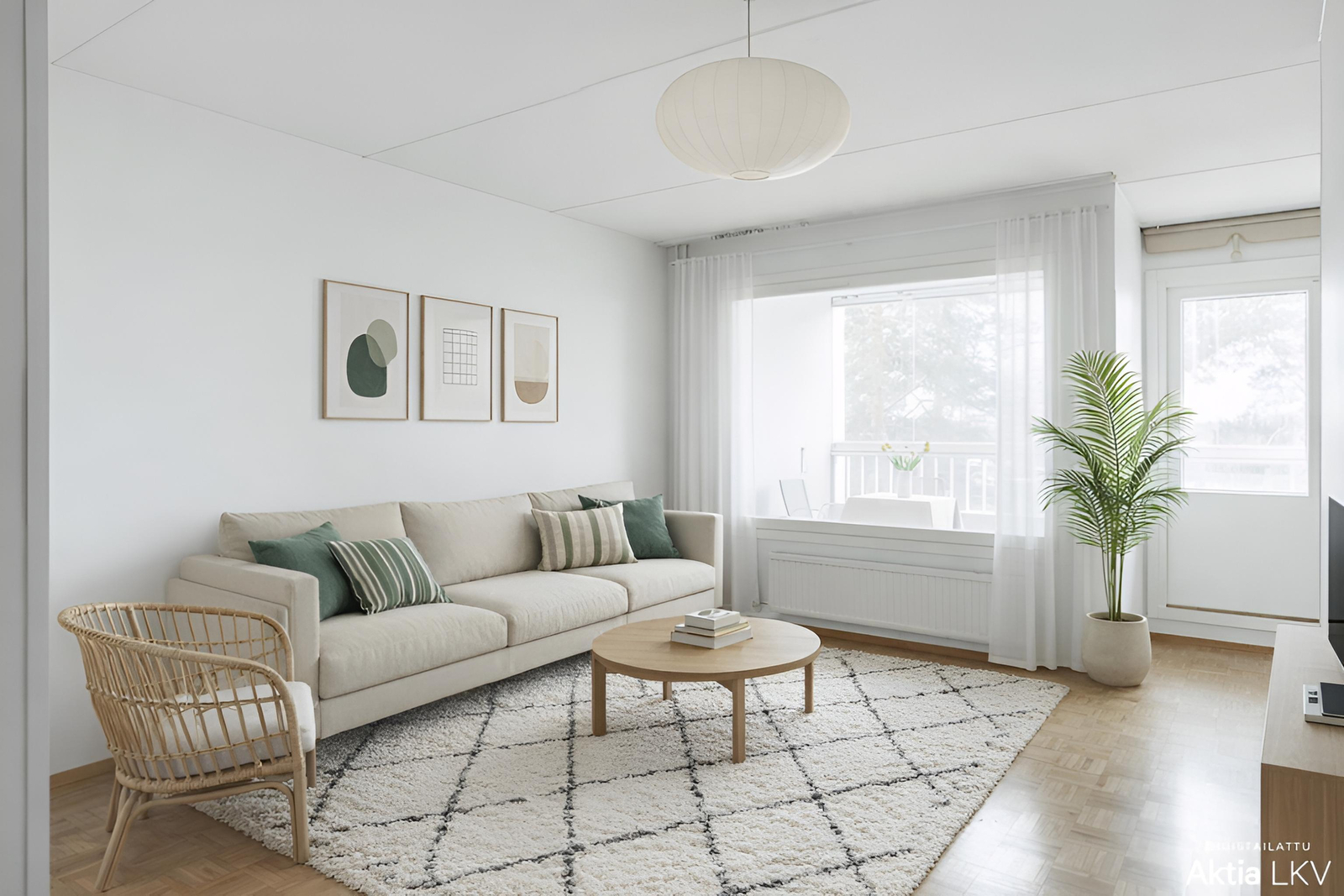 Digistailattu olohuone