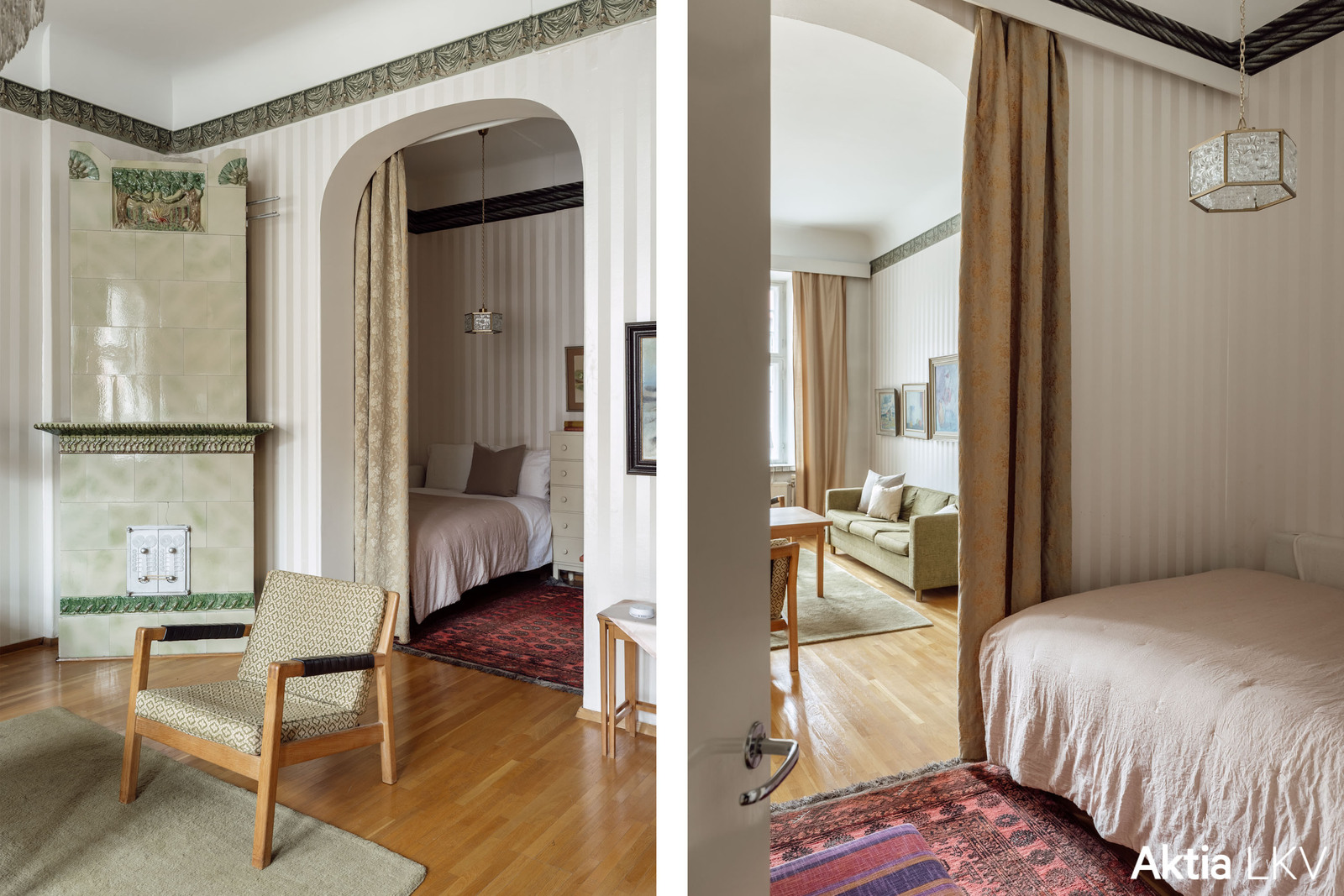 Olohuoneen yhteydessä alkovi