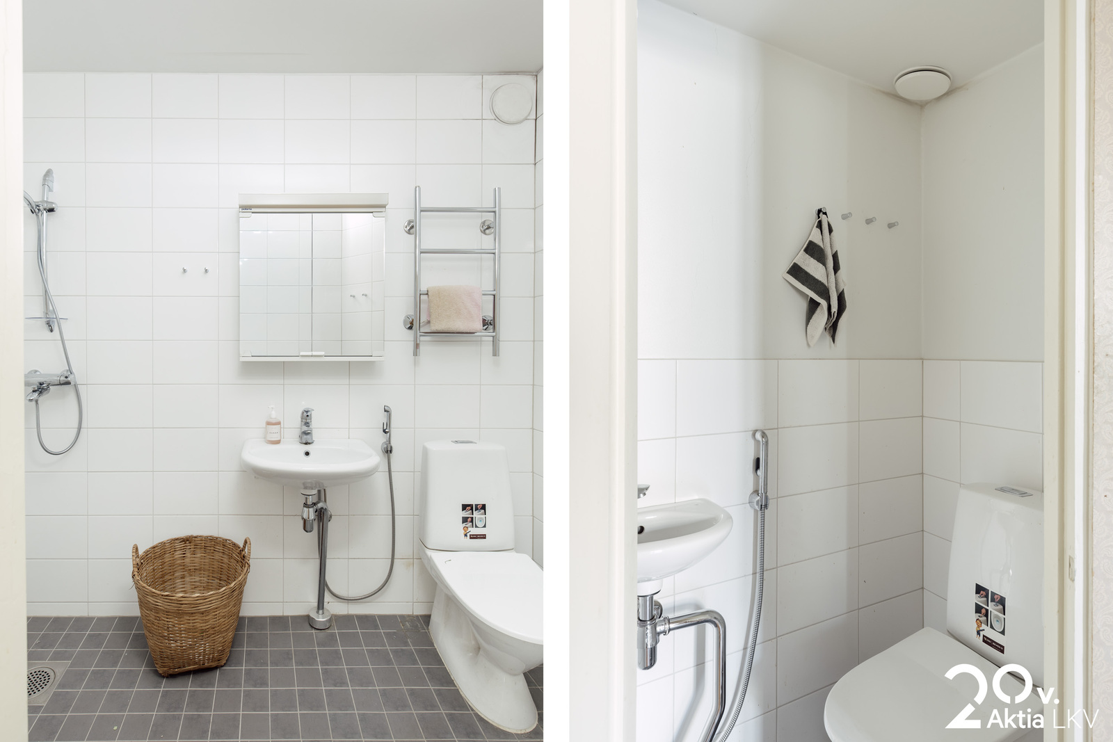 Kylpyhuone ja erillinen wc