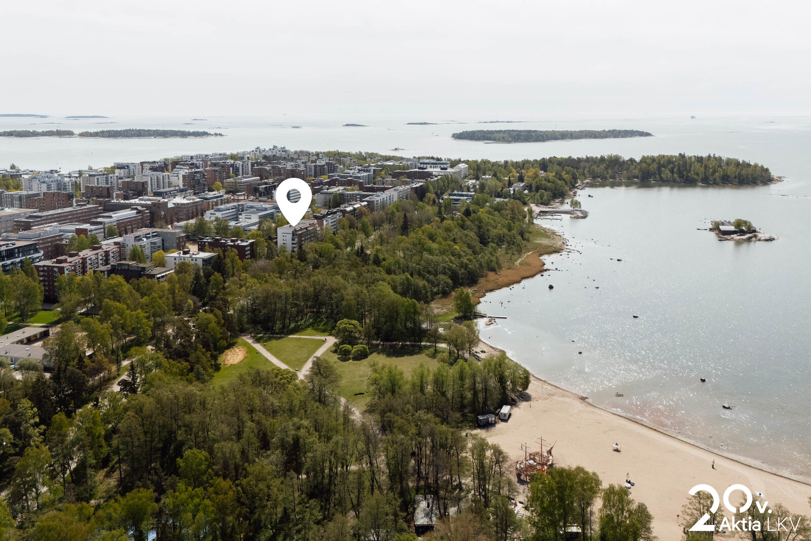 Lauttasaaren Casinonranta aivan vieressä
