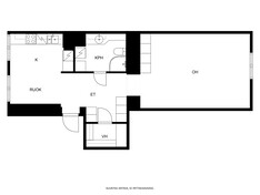 Puutarhakatu 8, Turku (keskusta länsi), Kuva 2, esikatselu, Pohjapiirros