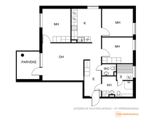 Siirtolapuutarhankatu 20, Tampere (Hatanpää), Kuva 3, esikatselu, Pohjapiirros