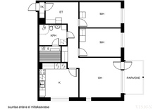 Kolmospesänkatu 5, Jyväskylä (Kuokkala), Kuva 3, esikatselu, Pohjapiirros