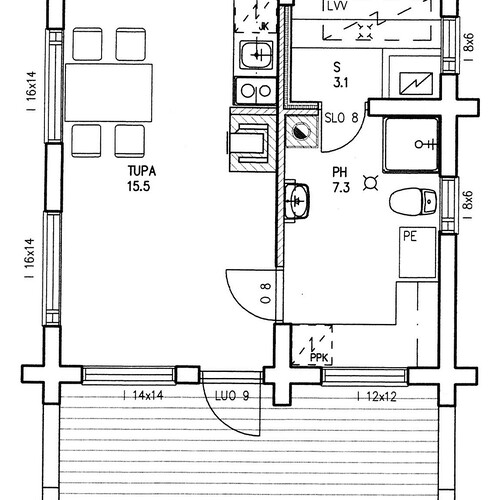 pohjakuva hirsisaunamökki
