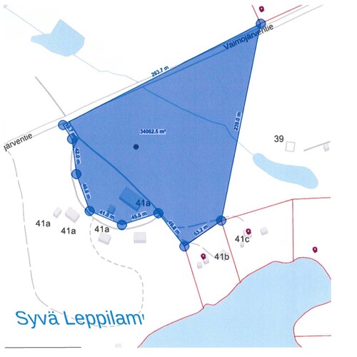 Myytävä määräala, tarkka koko määräytyy lohkomisessa