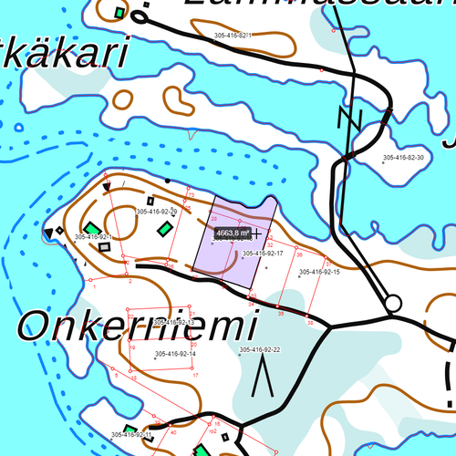 Myytävä määräala.