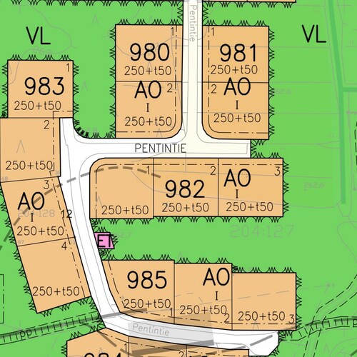 Omakotitalotontti, Pentintie, Kuusamo, Maikun alue, 1 443,40 m², 21 500,00 €