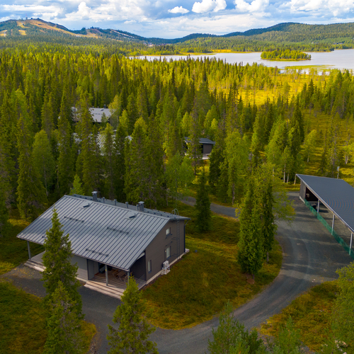 Lomahuoneisto, Peräkorventie 12, Rukatunturi, Ruka Vuosseli, Uuttusuo, Huoneisto A 2.Tupakeittiö+2mh+wc/khh, saunaos+parvi, 74,40 m², 199 000,00 €